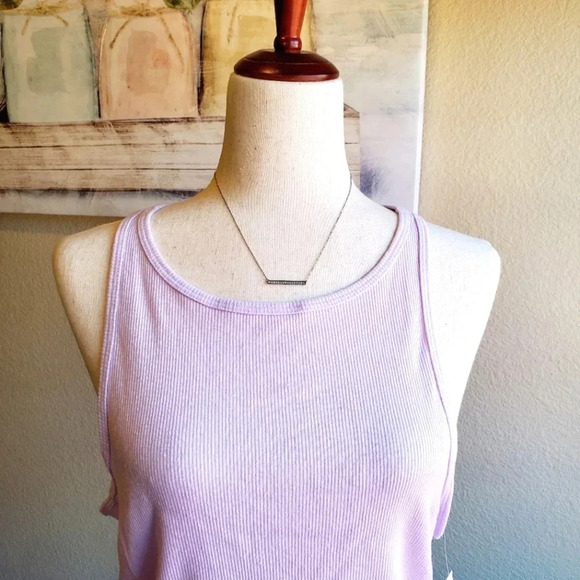 SO | Side Keyhole Racerback Tank Top in Purple sz 1X - Picture 2 of 7